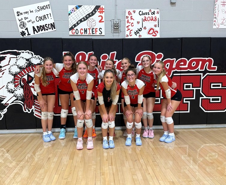White Pigeon volleyball beats visiting Hartford 3-1